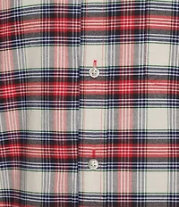 Roundtree & Yorke Long Sleeve Large Plaid Oxford Sport Shirt