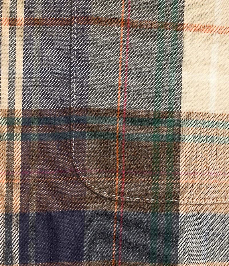 Roundtree & Yorke Long Sleeve Large Plaid Portuguese Flannel Sport Shirt