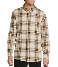 Roundtree & Yorke Long Sleeve Large Plaid Portuguese Flannel Sport Shirt