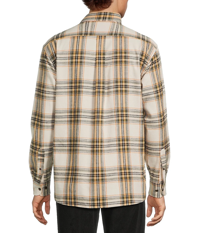 Roundtree & Yorke Long Sleeve Large Plaid Portuguese Flannel Sport Shirt