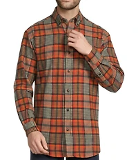 Roundtree & Yorke Long Sleeve Plaid Portuguese Flannel Sport Shirt