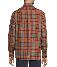 Roundtree & Yorke Long Sleeve Plaid Portuguese Flannel Sport Shirt