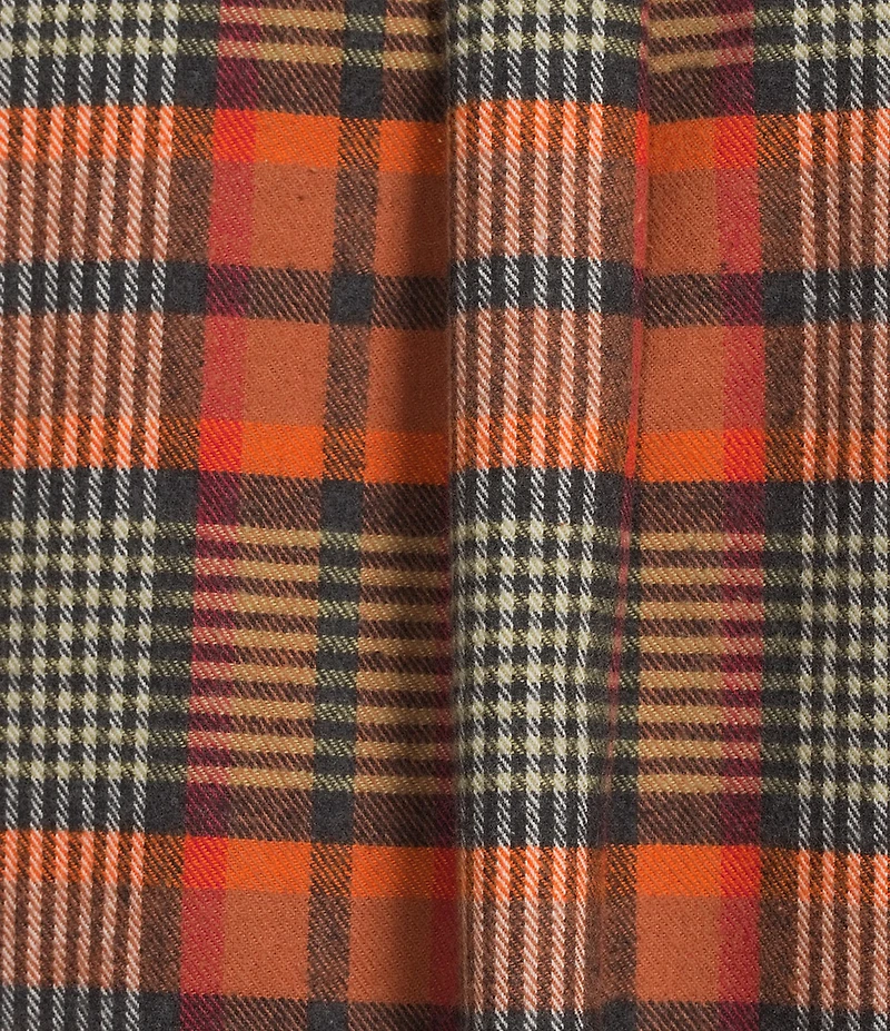 Roundtree & Yorke Long Sleeve Plaid Portuguese Flannel Sport Shirt