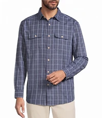Roundtree & Yorke Long Sleeve Large Plaid Sport Shirt