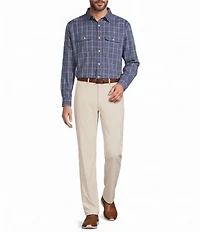 Roundtree & Yorke Long Sleeve Large Plaid Sport Shirt