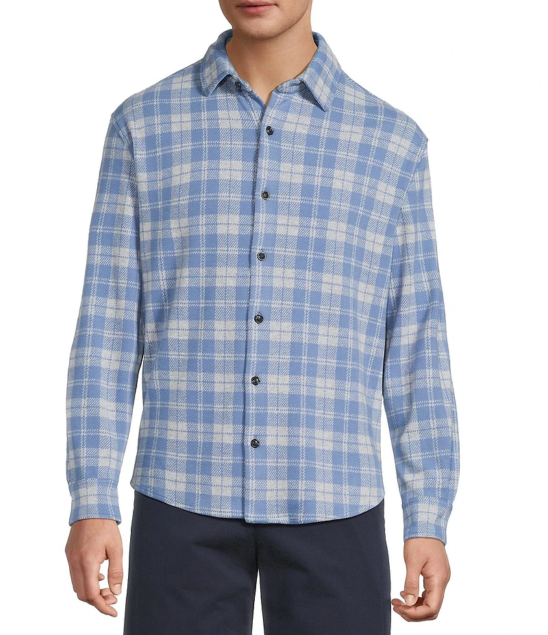 Roundtree & Yorke Long Sleeve Medium Plaid Button Front Shirt