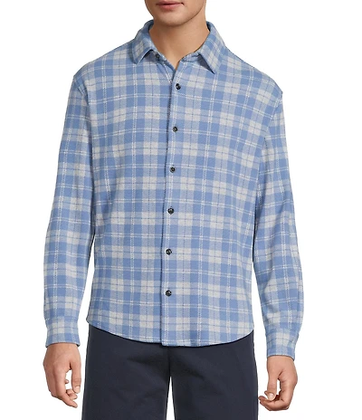 Roundtree & Yorke Long Sleeve Medium Plaid Button Front Shirt