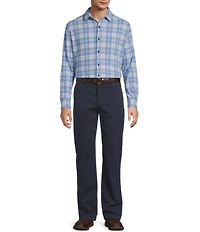 Roundtree & Yorke Long Sleeve Medium Plaid Button Front Shirt