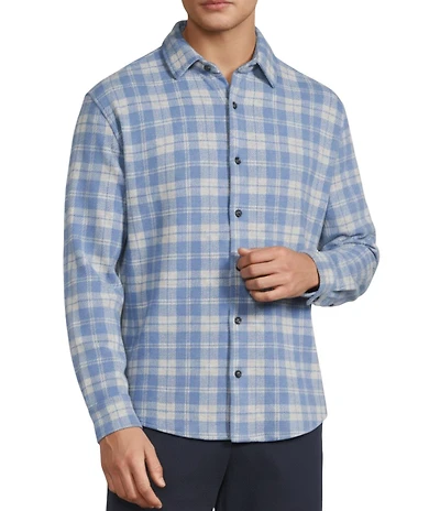 Roundtree & Yorke Long Sleeve Medium Plaid Button Front Shirt