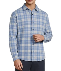 Roundtree & Yorke Long Sleeve Medium Plaid Button Front Shirt