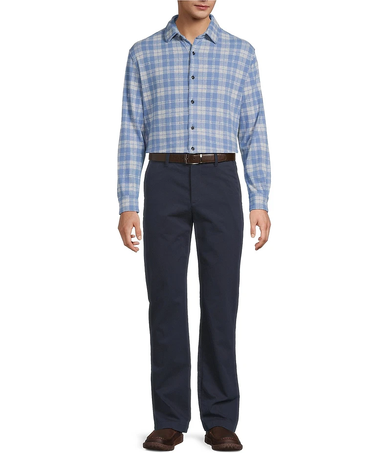 Roundtree & Yorke Long Sleeve Medium Plaid Button Front Shirt