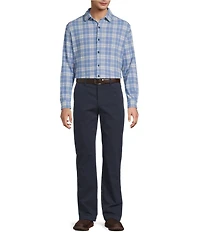 Roundtree & Yorke Long Sleeve Medium Plaid Button Front Shirt