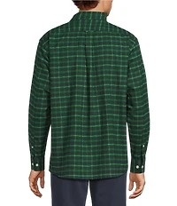 Roundtree & Yorke Long Sleeve Medium Plaid Oxford Sport Shirt