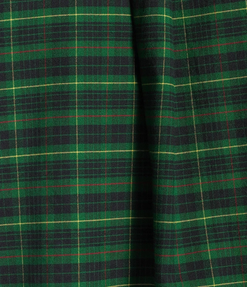 Roundtree & Yorke Long Sleeve Medium Plaid Oxford Sport Shirt