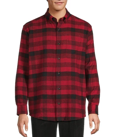 Roundtree & Yorke Plaid Portuguese Flannel Sport Shirt