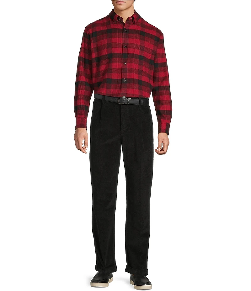 Roundtree & Yorke Plaid Portuguese Flannel Sport Shirt