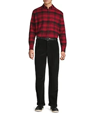 Roundtree & Yorke Plaid Portuguese Flannel Sport Shirt