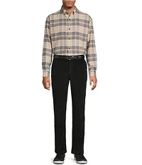 Roundtree & Yorke Long Sleeve Medium Plaid Portuguese Flannel Sport Shirt