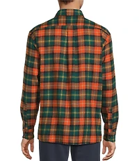 Roundtree & Yorke Long Sleeve Plaid Portuguese Flannel Sport Shirt