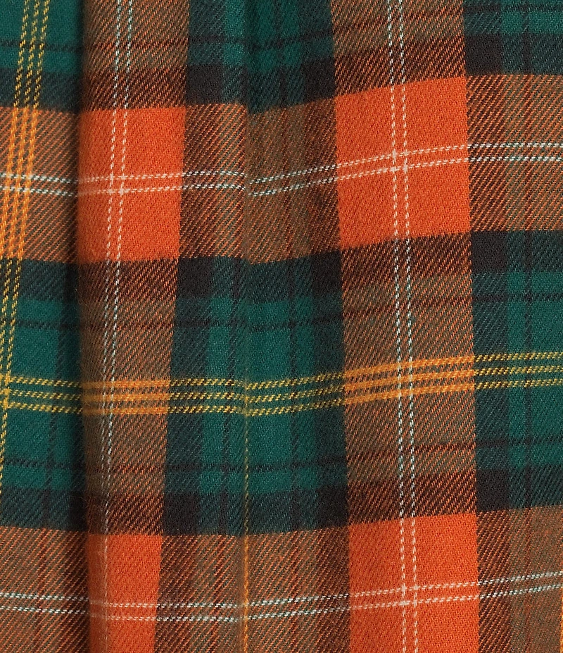 Roundtree & Yorke Long Sleeve Plaid Portuguese Flannel Sport Shirt