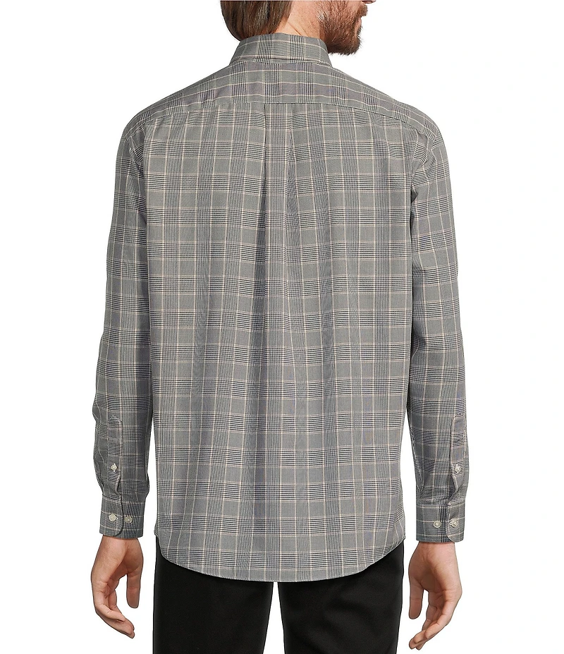 Gold Label Roundtree & Yorke Non-Iron Long Sleeve Plaid Sport Shirt