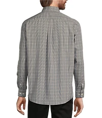 Gold Label Roundtree & Yorke Non-Iron Long Sleeve Plaid Sport Shirt