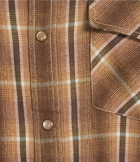 Roundtree & Yorke Plaid Western Portuguese Flannel Sport Shirt