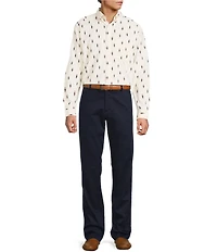 Roundtree & Yorke Long Sleeve Nutcracker Print Oxford Sport Shirt