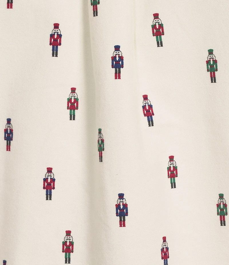 Roundtree & Yorke Long Sleeve Nutcracker Print Oxford Sport Shirt