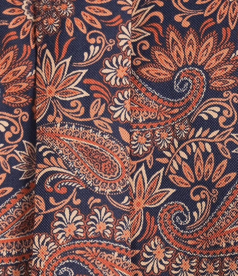 Roundtree & Yorke Long Sleeve Paisley Print Oxford Sport Shirt