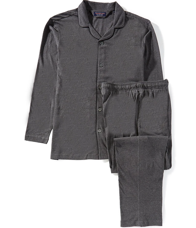 Roundtree & Yorke Long Sleeve Pajama Top & Pants Set