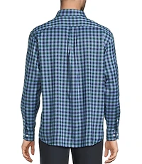 Roundtree & Yorke Long Sleeve Performance Check Flannel Sport Shirt