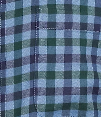 Roundtree & Yorke Long Sleeve Performance Check Flannel Sport Shirt