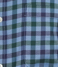 Roundtree & Yorke Long Sleeve Performance Check Flannel Sport Shirt