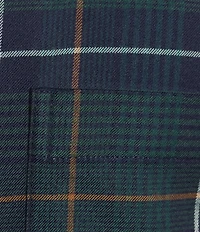 Roundtree & Yorke Long Sleeve Performance Large Plaid Flannel Sport Shirt