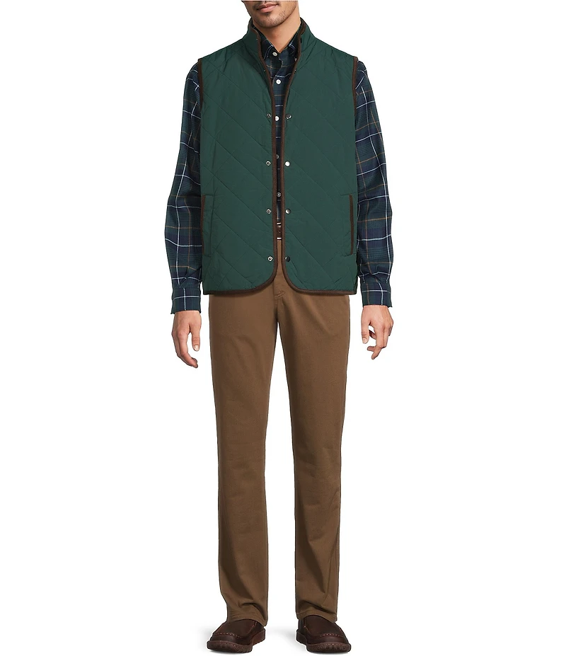 Roundtree & Yorke Long Sleeve Performance Large Plaid Flannel Sport Shirt