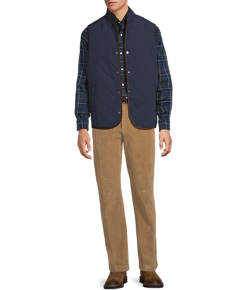 Roundtree & Yorke Long Sleeve Performance Large Plaid Flannel Sport Shirt