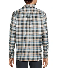 Roundtree & Yorke Long Sleeve Performance Large Plaid Flannel Sport Shirt