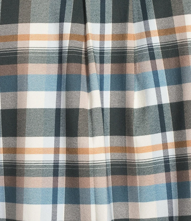 Roundtree & Yorke Long Sleeve Performance Large Plaid Flannel Sport Shirt