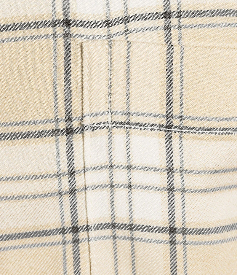 Roundtree & Yorke Long Sleeve Performance Plaid Flannel Sport Shirt