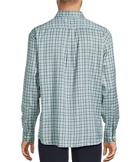 Roundtree & Yorke Long Sleeve Performance Small Plaid Flannel Sport Shirt
