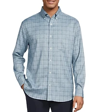 Roundtree & Yorke Long Sleeve Performance Plaid Flannel Sport Shirt