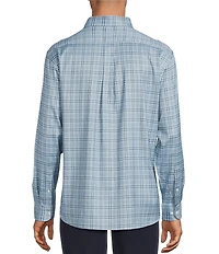 Roundtree & Yorke Long Sleeve Performance Plaid Flannel Sport Shirt
