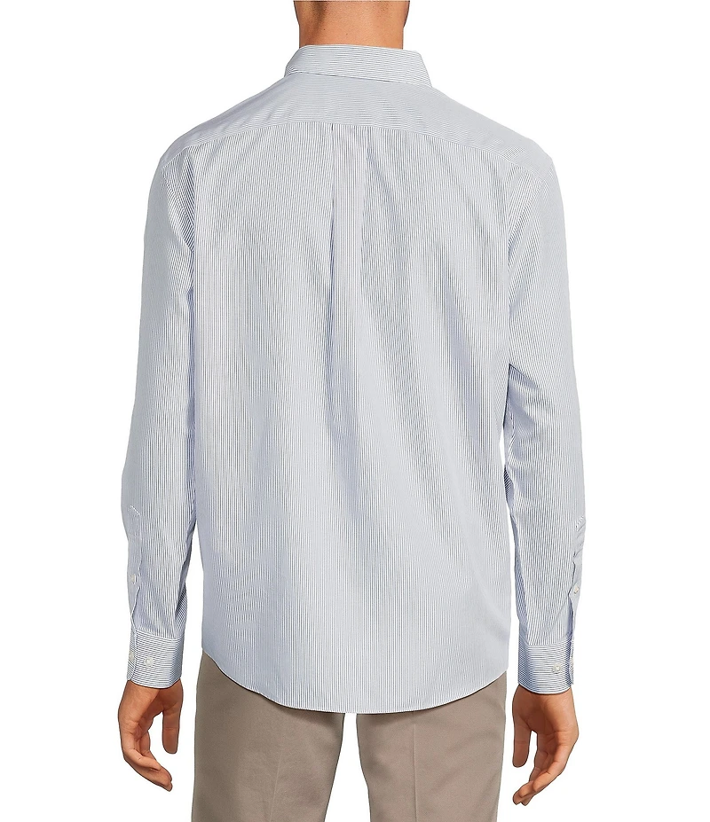 Gold Label Roundtree & Yorke Long Sleeve Pin Stripe Button Down Collar Shirt