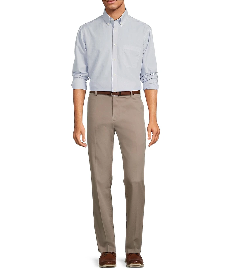 Gold Label Roundtree & Yorke Long Sleeve Pin Stripe Button Down Collar Shirt