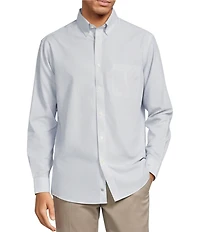 Gold Label Roundtree & Yorke Long Sleeve Pin Stripe Button Down Collar Shirt