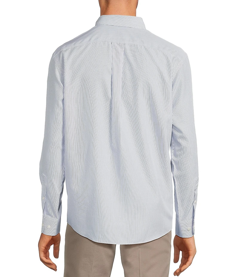 Gold Label Roundtree & Yorke Long Sleeve Pin Stripe Button Down Collar Shirt