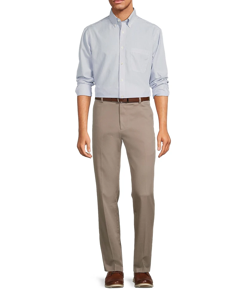 Gold Label Roundtree & Yorke Long Sleeve Pin Stripe Button Down Collar Shirt