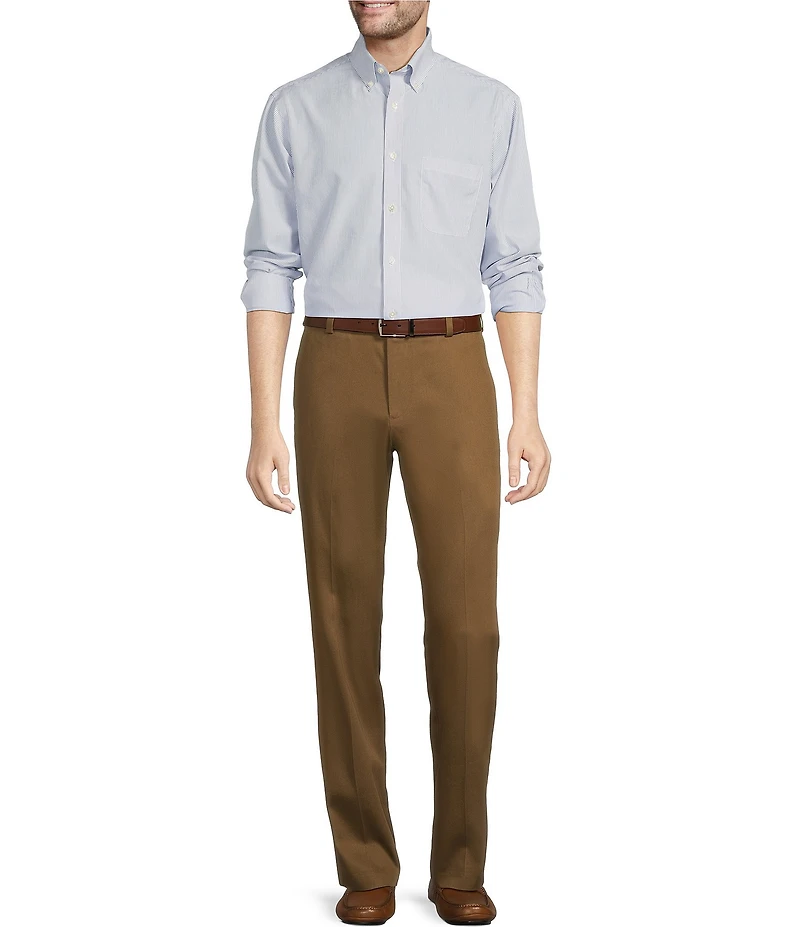 Gold Label Roundtree & Yorke Long Sleeve Pin Stripe Button Down Collar Shirt