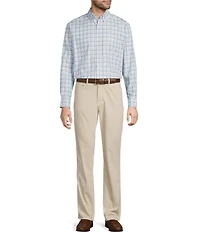 Roundtree & Yorke Plaid Pattern Twill Sport Shirt